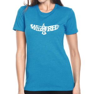 Wild and Free Eagle - Women's Premium Blend Word Art T-Shirt
