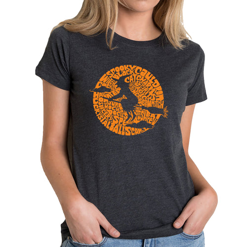 Spooky Witch  - Women's Premium Blend Word Art T-Shirt