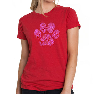 XOXO Dog Paw  - Women's Premium Blend Word Art T-Shirt