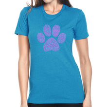 Load image into Gallery viewer, XOXO Dog Paw  - Women&#39;s Premium Blend Word Art T-Shirt