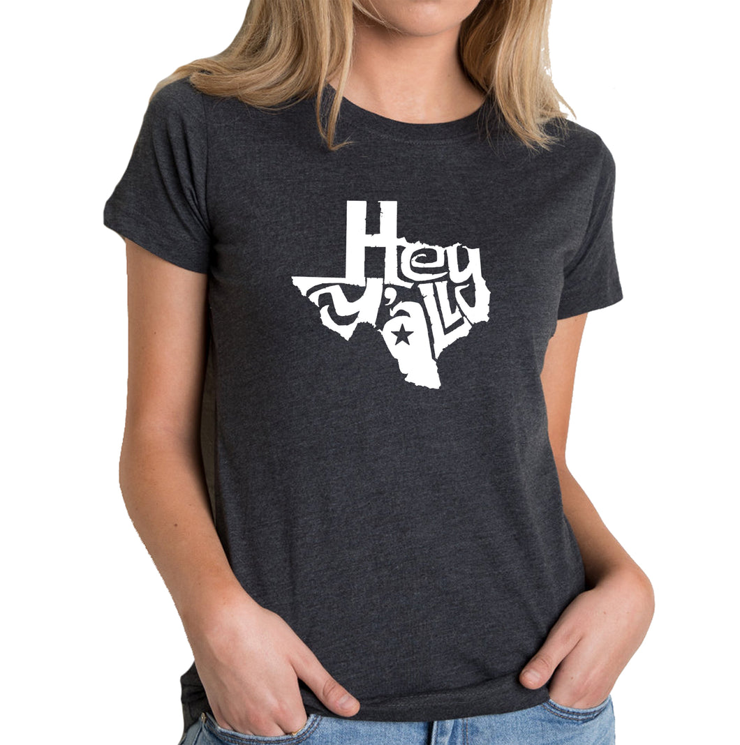 Hey Yall - Women's Premium Blend Word Art T-Shirt