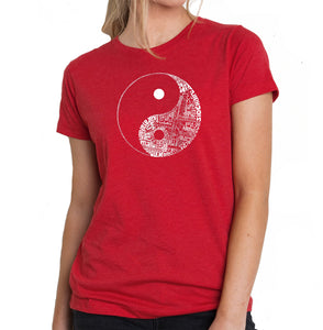 YIN YANG - Women's Premium Blend Word Art T-Shirt