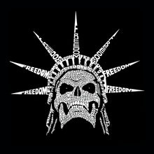Load image into Gallery viewer, Freedom Skull  - Women&#39;s Word Art Hooded Sweatshirt