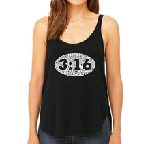 Load image into Gallery viewer, John 3:16 - Women&#39;s Word Art Flowy Tank