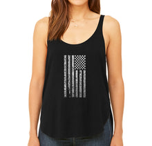 Load image into Gallery viewer, National Anthem Flag - Women&#39;s Word Art Flowy Tank