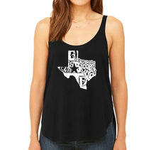 Load image into Gallery viewer, Everything is Bigger in Texas - Women&#39;s Word Art Flowy Tank