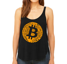 Load image into Gallery viewer, Bitcoin  - Women&#39;s Word Art Flowy Tank Top