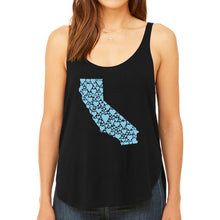 Load image into Gallery viewer, California Hearts  - Women&#39;s Premium Word Art Flowy Tank Top