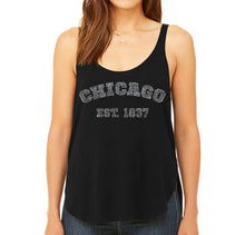 Load image into Gallery viewer, Chicago 1837 - Women&#39;s Word Art Flowy Tank