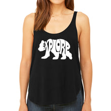 Load image into Gallery viewer, Explore - Women&#39;s Premium Word Art Flowy Tank Top