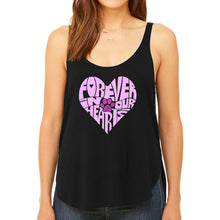 Load image into Gallery viewer, Forever In Our Hearts - Women&#39;s Premium Word Art Flowy Tank Top