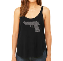 Load image into Gallery viewer, RIGHT TO BEAR ARMS - Women&#39;s Word Art Flowy Tank