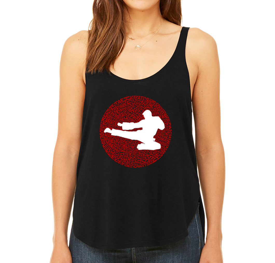 Types of Martial Arts - Women's Word Art Flowy Tank Top