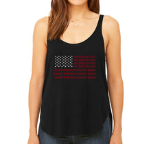 Load image into Gallery viewer, Maga Flag - Women&#39;s Word Art Flowy Tank