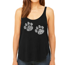 Load image into Gallery viewer, Meow Cat Prints -  Women&#39;s Premium Word Art Flowy Tank Top