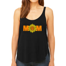 Load image into Gallery viewer, Mom Sunflower  - Women&#39;s Premium Word Art Flowy Tank Top