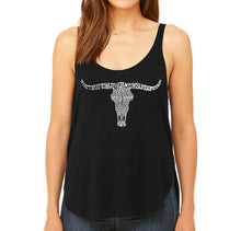 Load image into Gallery viewer, Names of Legendary Outlaws -  Women&#39;s Premium Word Art Flowy Tank Top