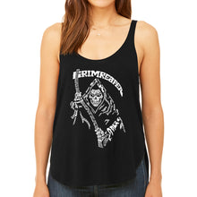 Load image into Gallery viewer, Grim Reaper  - Women&#39;s Premium Word Art Flowy Tank Top