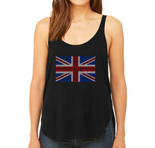 Load image into Gallery viewer, God Save The Queen - Women&#39;s Word Art Flowy Tank Top