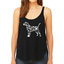 Load image into Gallery viewer, Dog Paw Prints  - Women&#39;s Premium Word Art Flowy Tank Top