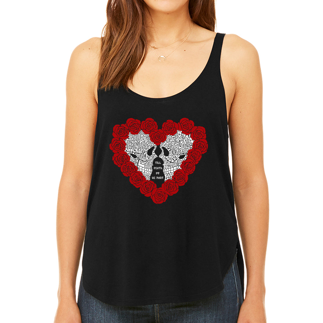 Women's Premium Word Art Flowy Tank Top - Til Death Do Us Part