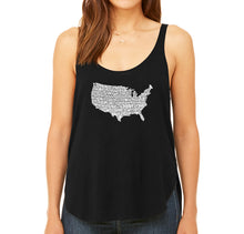 Load image into Gallery viewer, THE STAR SPANGLED BANNER - Women&#39;s Word Art Flowy Tank