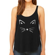 Load image into Gallery viewer, Whiskers  - Women&#39;s Premium Word Art Flowy Tank Top