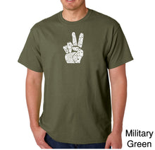 Load image into Gallery viewer, PEACE FINGERS - Men&#39;s Word Art T-Shirt