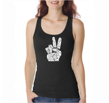 Load image into Gallery viewer, PEACE FINGERS  - Women&#39;s Word Art Tank Top