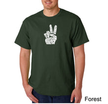 Load image into Gallery viewer, PEACE FINGERS - Men&#39;s Word Art T-Shirt