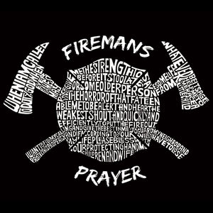 LA Pop Art Women's Dolman Word Art Shirt - FIREMAN'S PRAYER
