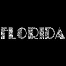 Load image into Gallery viewer, POPULAR CITIES IN FLORIDA - Girl&#39;s Word Art Hooded Sweatshirt