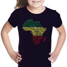 Load image into Gallery viewer, Countries in Africa - Girl&#39;s Word Art T-Shirt