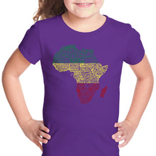 Load image into Gallery viewer, Countries in Africa - Girl&#39;s Word Art T-Shirt