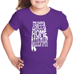 Sweet Home Alabama - Girl's Word Art T-Shirt