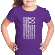 Load image into Gallery viewer, National Anthem Flag - Girl&#39;s Word Art T-Shirt