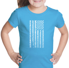 Load image into Gallery viewer, National Anthem Flag - Girl&#39;s Word Art T-Shirt