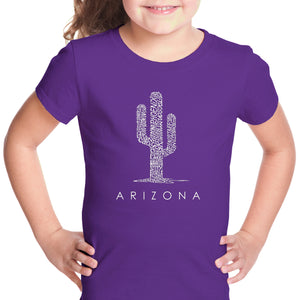 Arizona Cities - Girl's Word Art T-Shirt