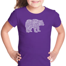 Load image into Gallery viewer, Bear Species - Girl&#39;s Word Art T-Shirt