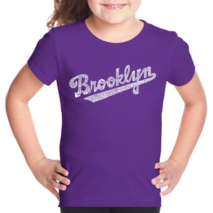 Brooklyn Neighborhoods  - Girl's Word Art T-Shirt