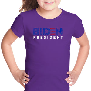 Biden 2020 - Girl's Word Art T-Shirt