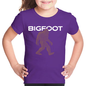 Bigfoot - Girl's Word Art T-Shirt