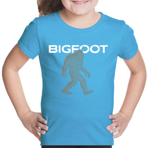 Bigfoot - Girl's Word Art T-Shirt