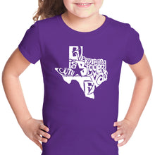 Load image into Gallery viewer, Everything is Bigger in Texas - Girl&#39;s Word Art T-Shirt