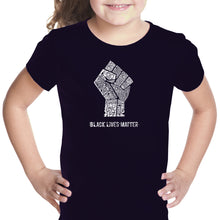 Load image into Gallery viewer, Black Lives Matter - Girl&#39;s Word Art T-Shirt