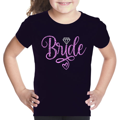 Girl's Word Art T-shirt - Bride
