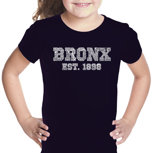 POPULAR NEIGHBORHOODS IN BRONX, NY - Girl's Word Art T-Shirt