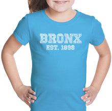 Load image into Gallery viewer, POPULAR NEIGHBORHOODS IN BRONX, NY - Girl&#39;s Word Art T-Shirt