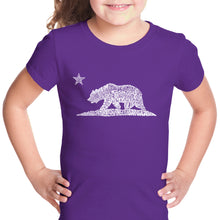 Load image into Gallery viewer, California Bear - Girl&#39;s Word Art T-Shirt