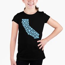 Load image into Gallery viewer, California Hearts  - Girl&#39;s Word Art T-Shirt